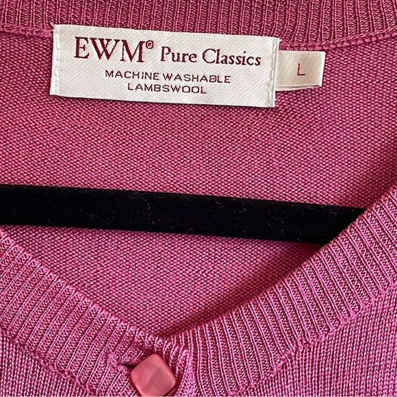 EWM Pure Classics Lambswool Cardigan Sweater Machine Washable - Picture 8 of 10